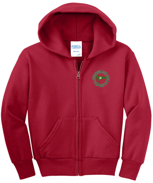 MYC - Youth Core Fleece Full Zip Hooded Sweatshirt - PC90YZH Thumbnail
